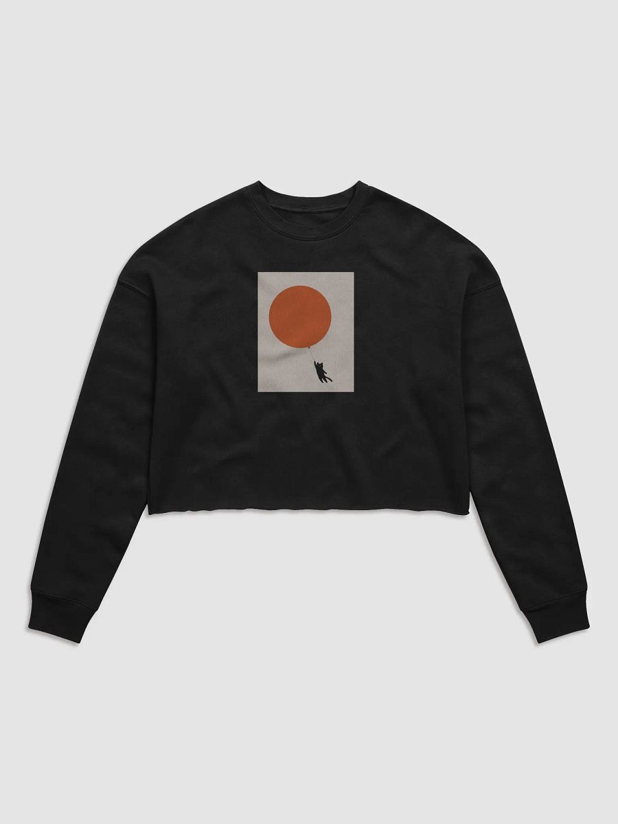 Boho Style Cat and Balloon Crop Sweatshirt product image (3)