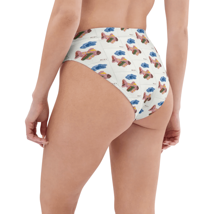 Kid Airplane (All-Over Print Recycled High Waisted Bikini Bottom) product image (7)