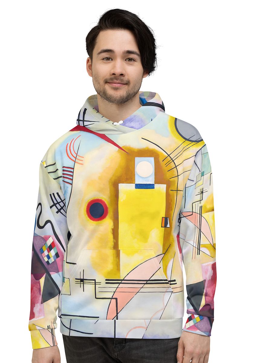 Yellow-Red-Blue Abstract All-Over Print Recycled Unisex Hoodie product image (3)