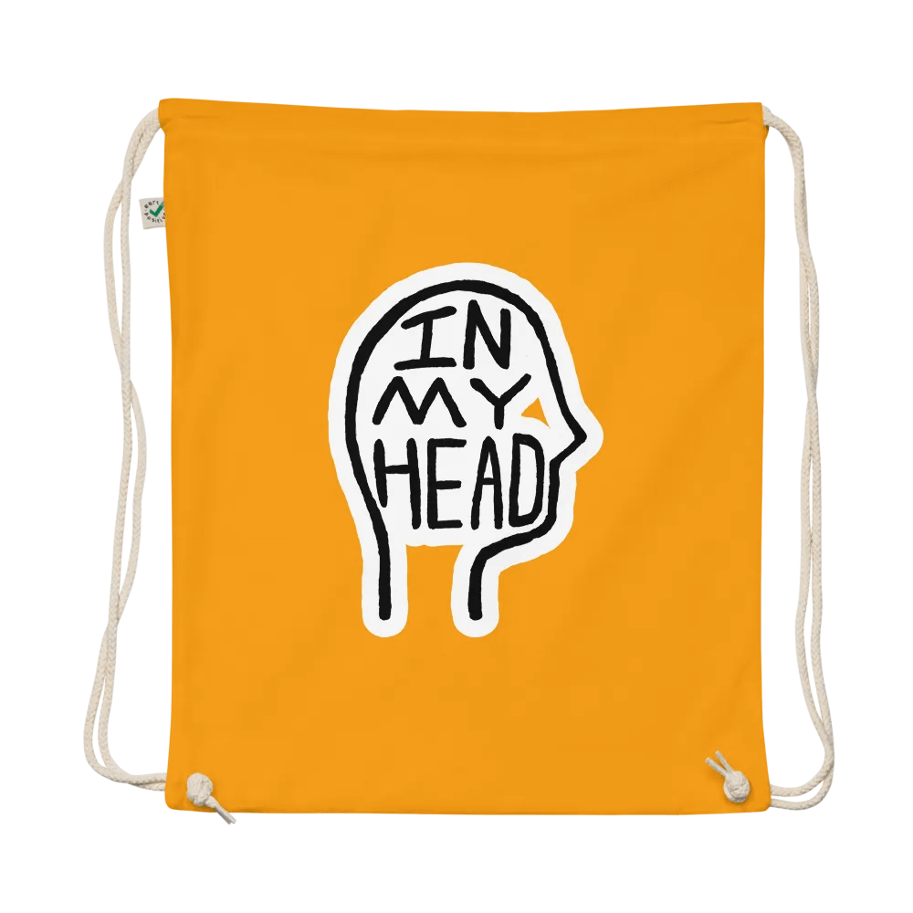 In My Head (bubble design) cotton drawstring bag product image (1)