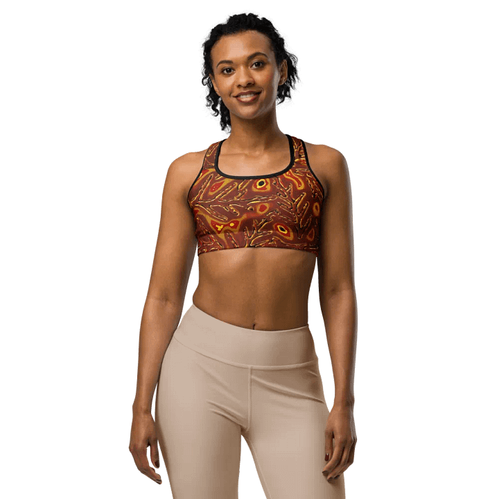 Japanese Fiery Abstract Classic Sports Bra product image (1)