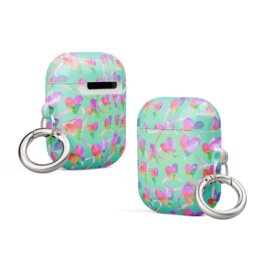 Whimsical Hearts All-Over Print AirPods® Case girls and arty ladies product image (12)