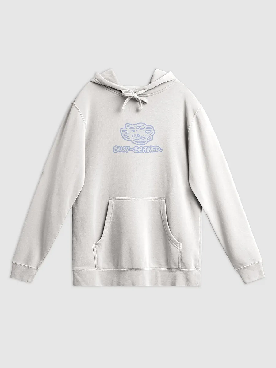 BUSY-BRAINED (lined design, #BDCAEF) printed pigment hoodie product image (11)
