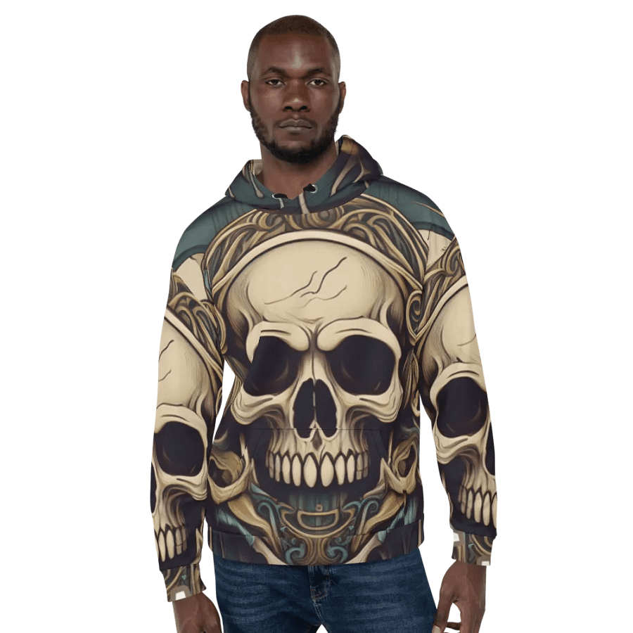 Gothic Melting Skulls Unisex Hoodie product image (4)