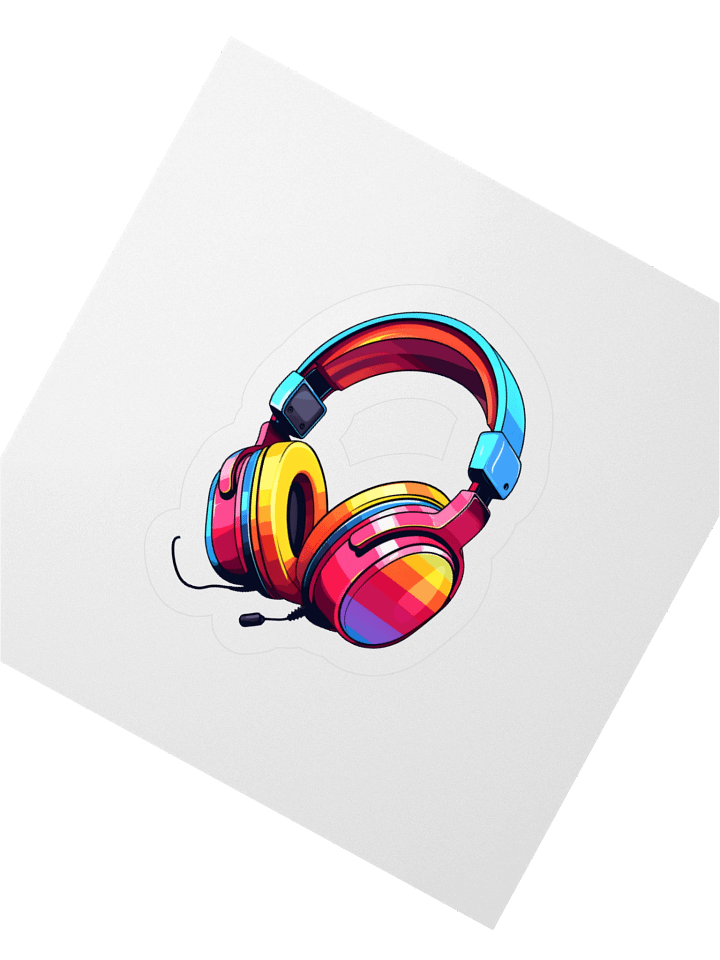 Vibrant Beats Kiss Cut Stickers product image (6)