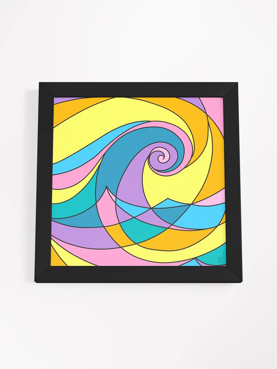Swirling Spectrum Framed Art Print - Abstract Square No. 4 product image (53)