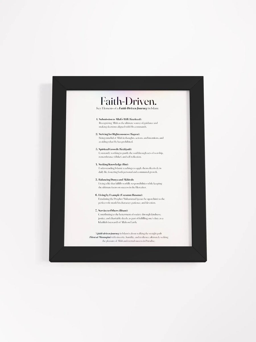 Faith Driven Journey - Black Frame product image (2)