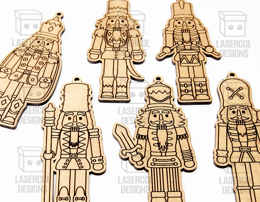 Christmas Nutcrackers Ornaments (6 Styles) - Laser Cut Files product image (5)
