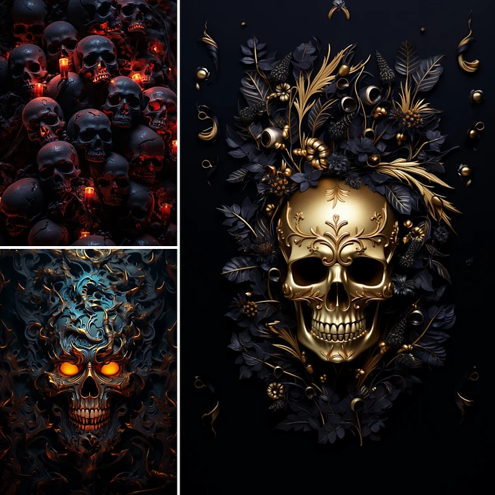 Macabre Melodies: Skulls Wallpaper Pack for the Fearless product image (1)