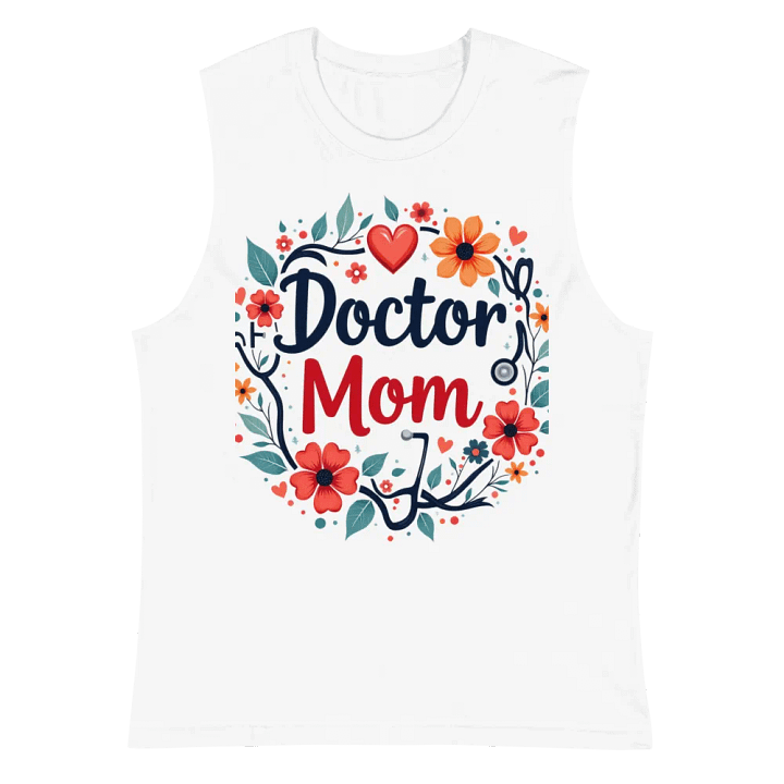 Doctor Mom Floral Muscle Tank product image (2)