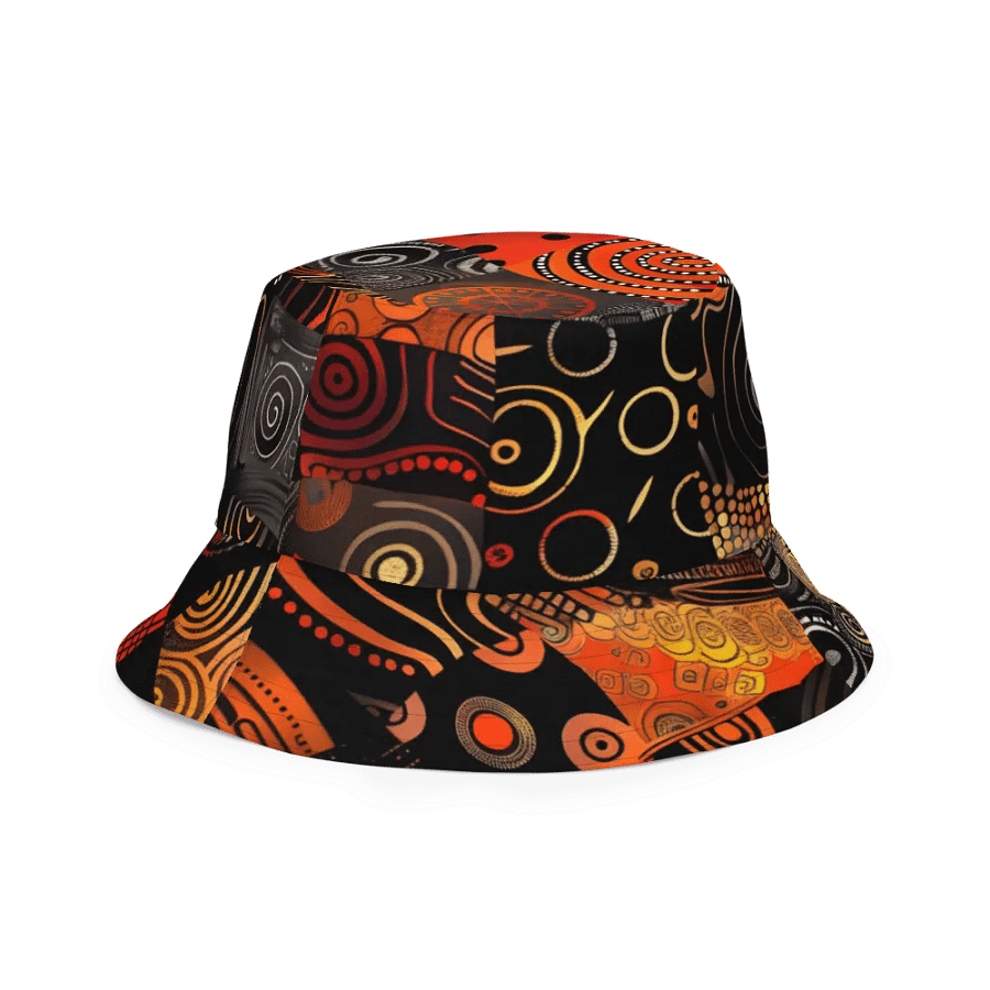 Kaleidoscope Dreams: Vibrant African Abstract Reversible Bucket Hat" product image (9)