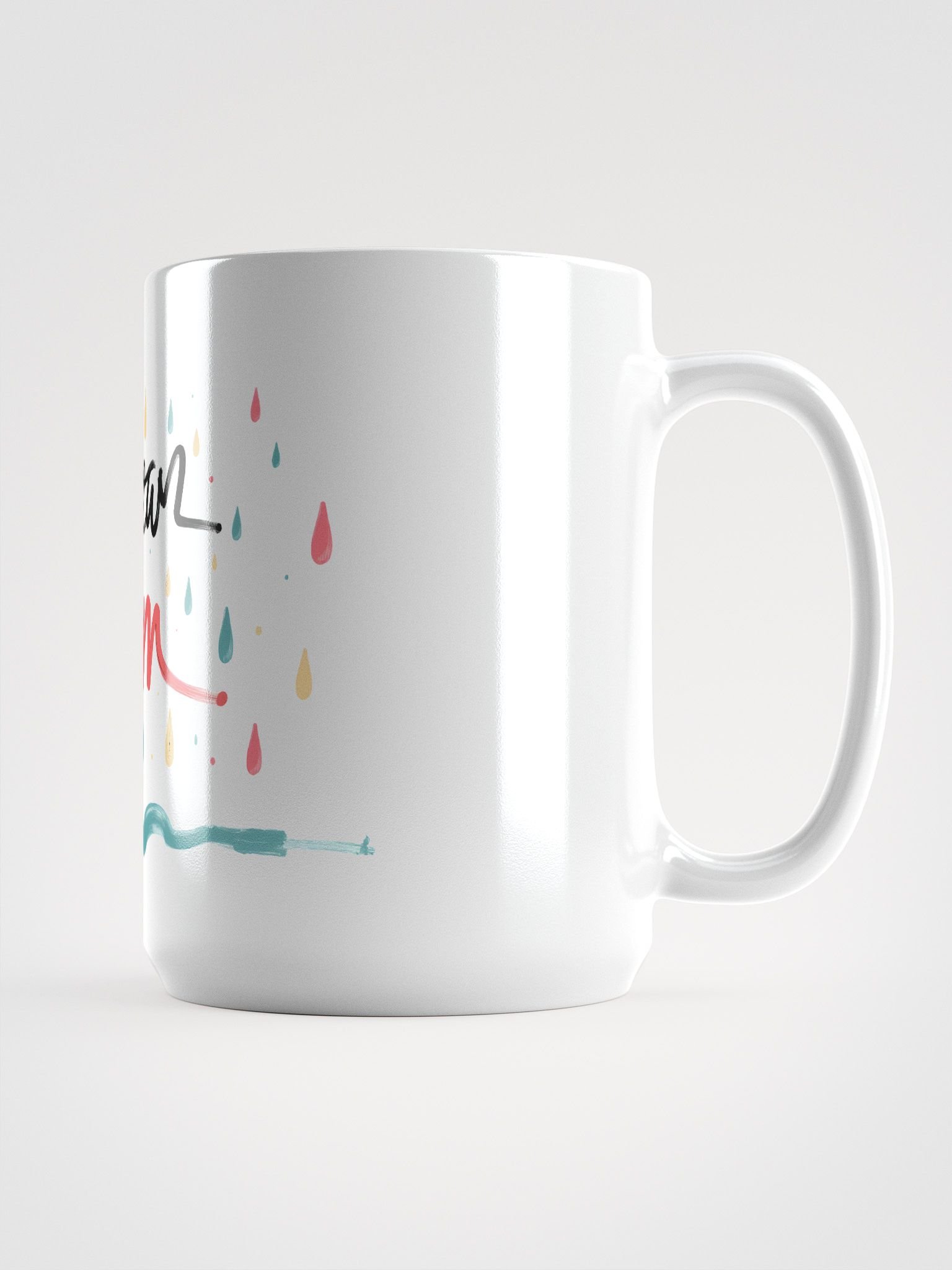 Rainy Day Freedom Poster | Whimsical Dance Art Print Glossy Mug product image (1)