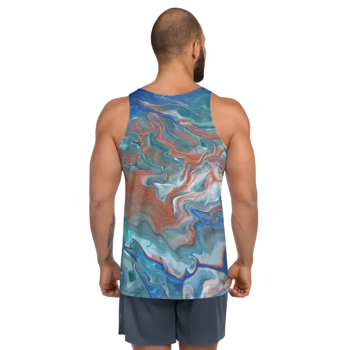 Metallic Orange Fluid Acrylic Tank Top product image (2)