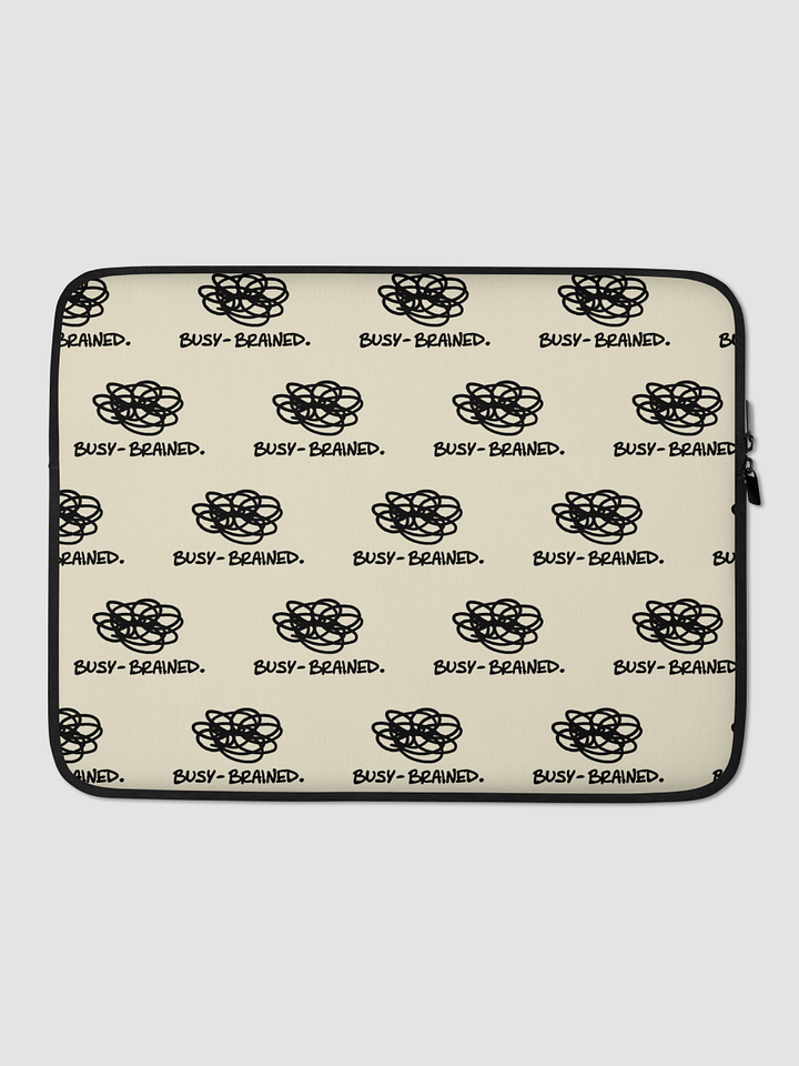 BUSY-BRAINED yellow laptop sleeve product image (1)
