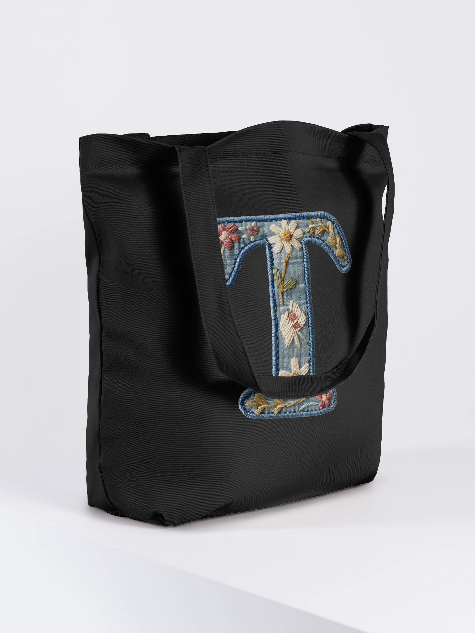 T is for Timeless – Floral Embroidered Tote product image (8)