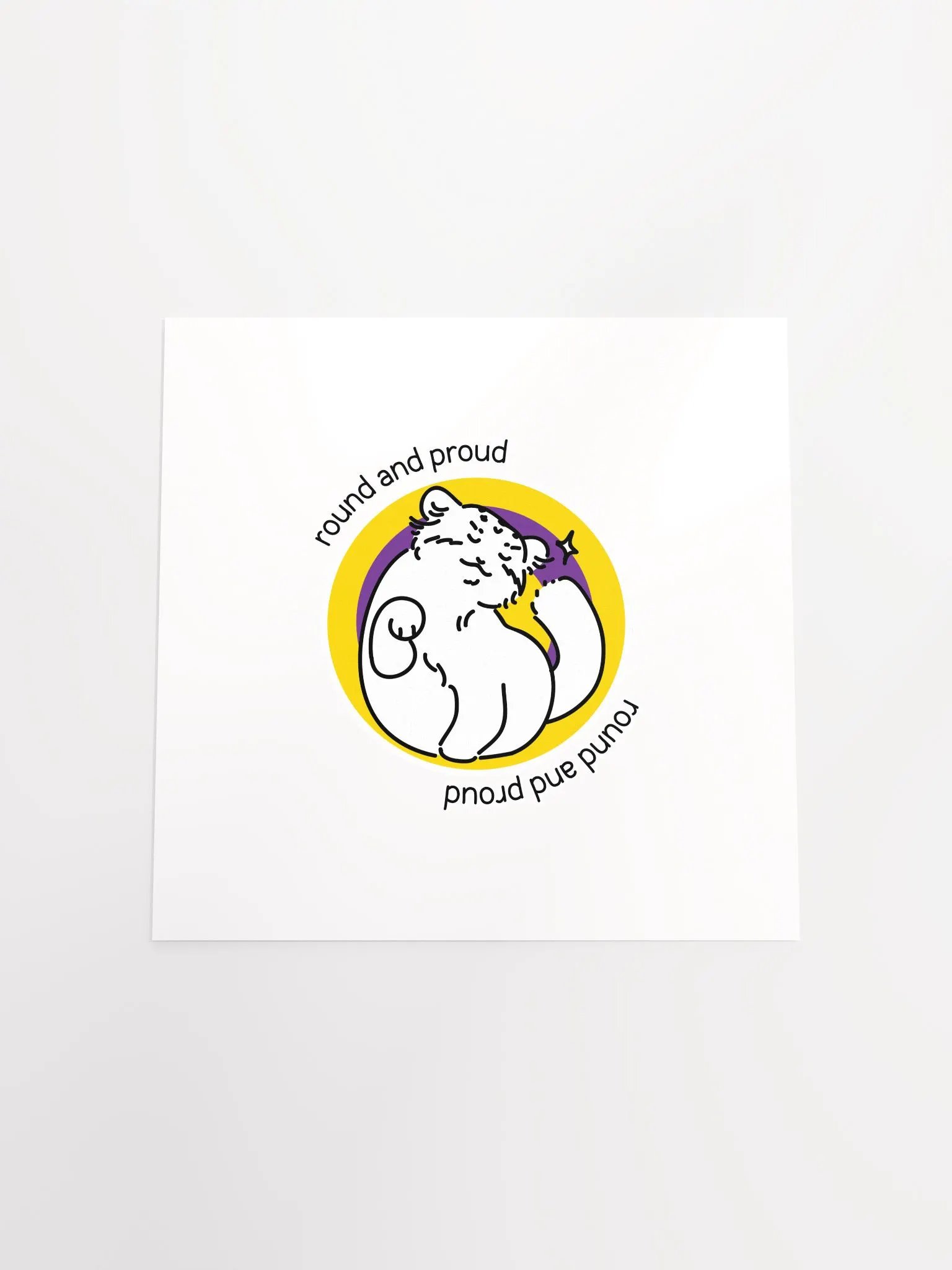 Round and Proud Manul Intersex Version - Matte Poster product image (4)