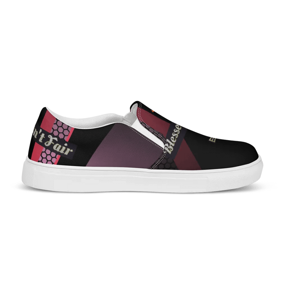 BBG Diamond Cross Black and Purple Men's Slip Ons product image (6)
