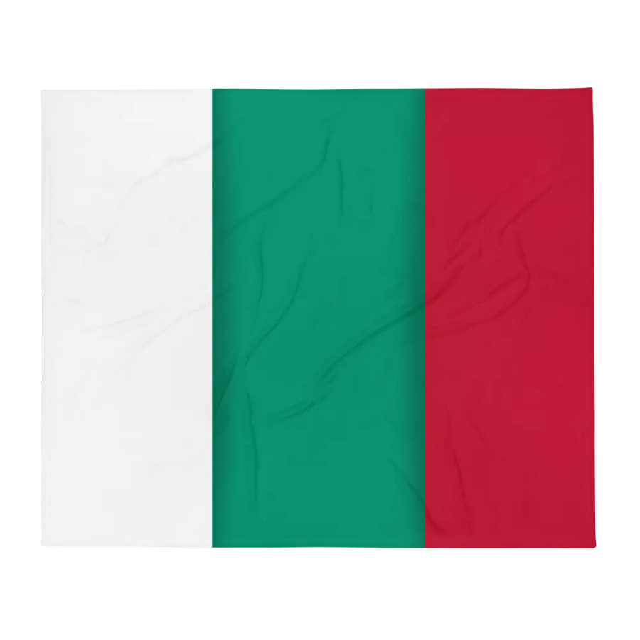 White Green Red Flag Colored Throw Blanket product image (2)