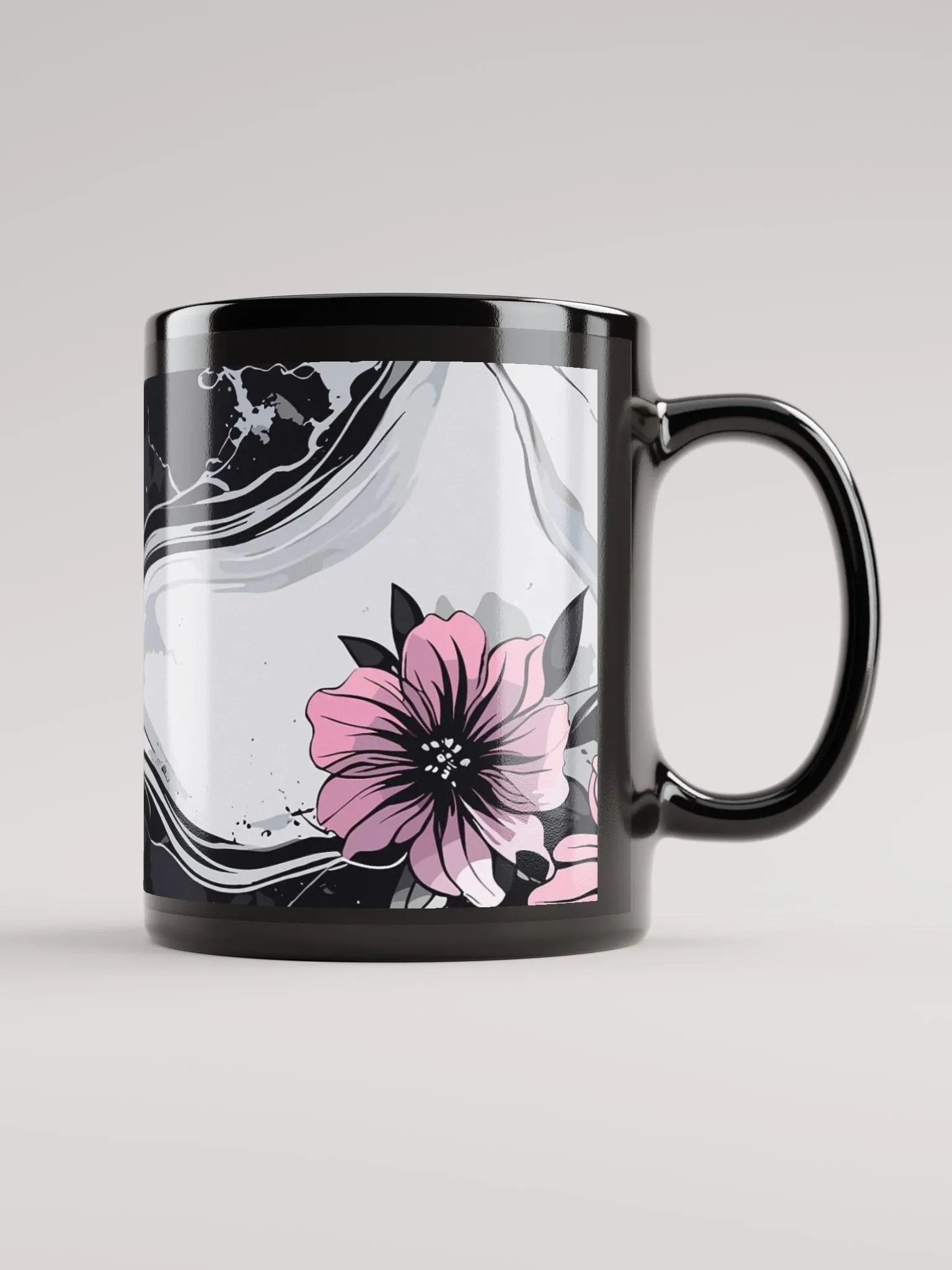 Fluid Floral Elegance Marble Mug product image (3)