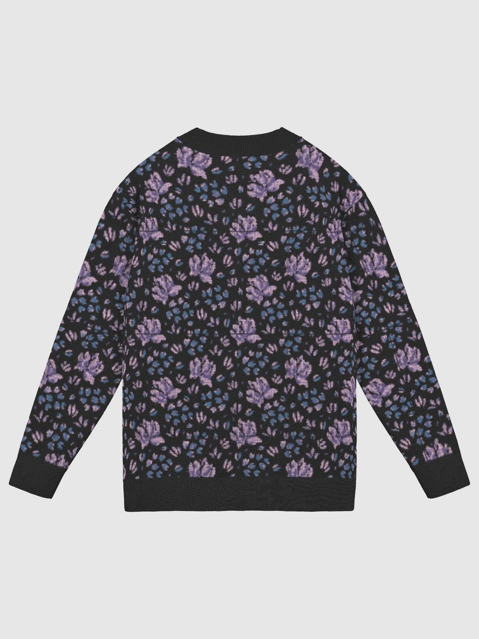 Purple Floral Cardigan Sweater product image (14)