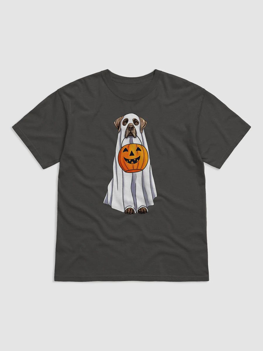 Great Dane Halloween Tee | Funny Fall & Halloween Great Dane Wearing a Ghost Costume with Pumpkin Basket product image (7)