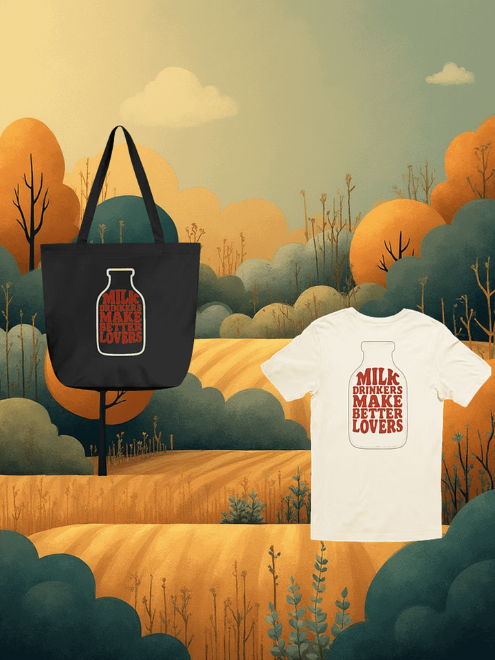 Milk Drinkers Make Better Lovers – Statement Bundle No.4 Eco Tote + Bella Canvas Tee Back Print product image (1)