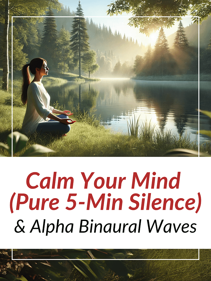 Calm Your Mind - 5 Minutes of Pure Silence with Alpha Binaural Waves product image (1)
