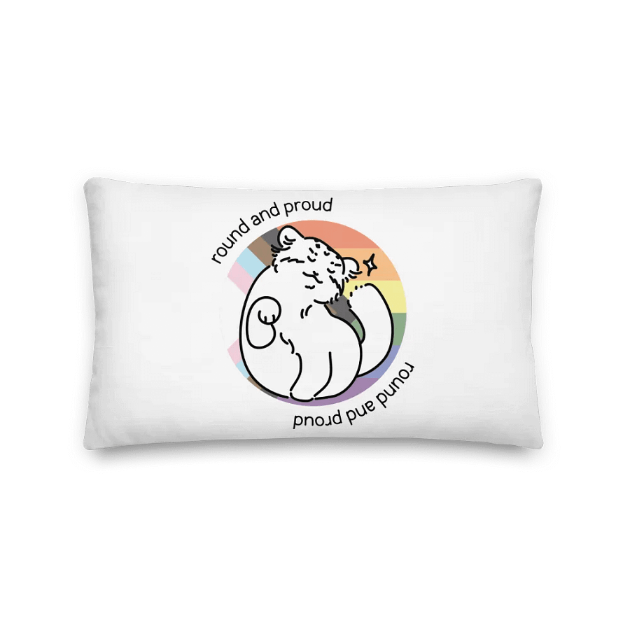 Round and Proud Manul Pride Pastels Version - Pillow product image (2)