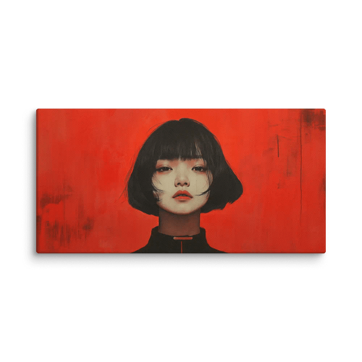 Crimson Contemplation - Wrapped Canvas Landscape Print product image (1)