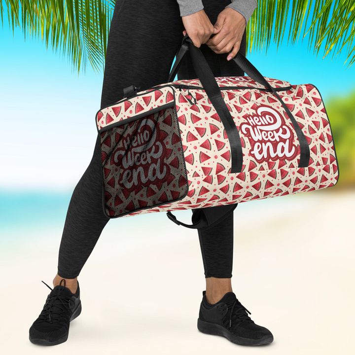 Hello Weekend Watermelon All Over Print Duffel Bag product image (2)