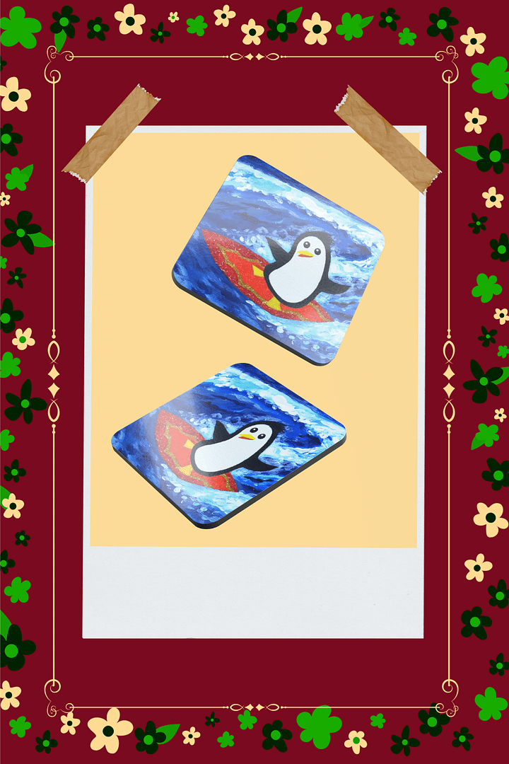Surfing Penguin Coaster product image (2)