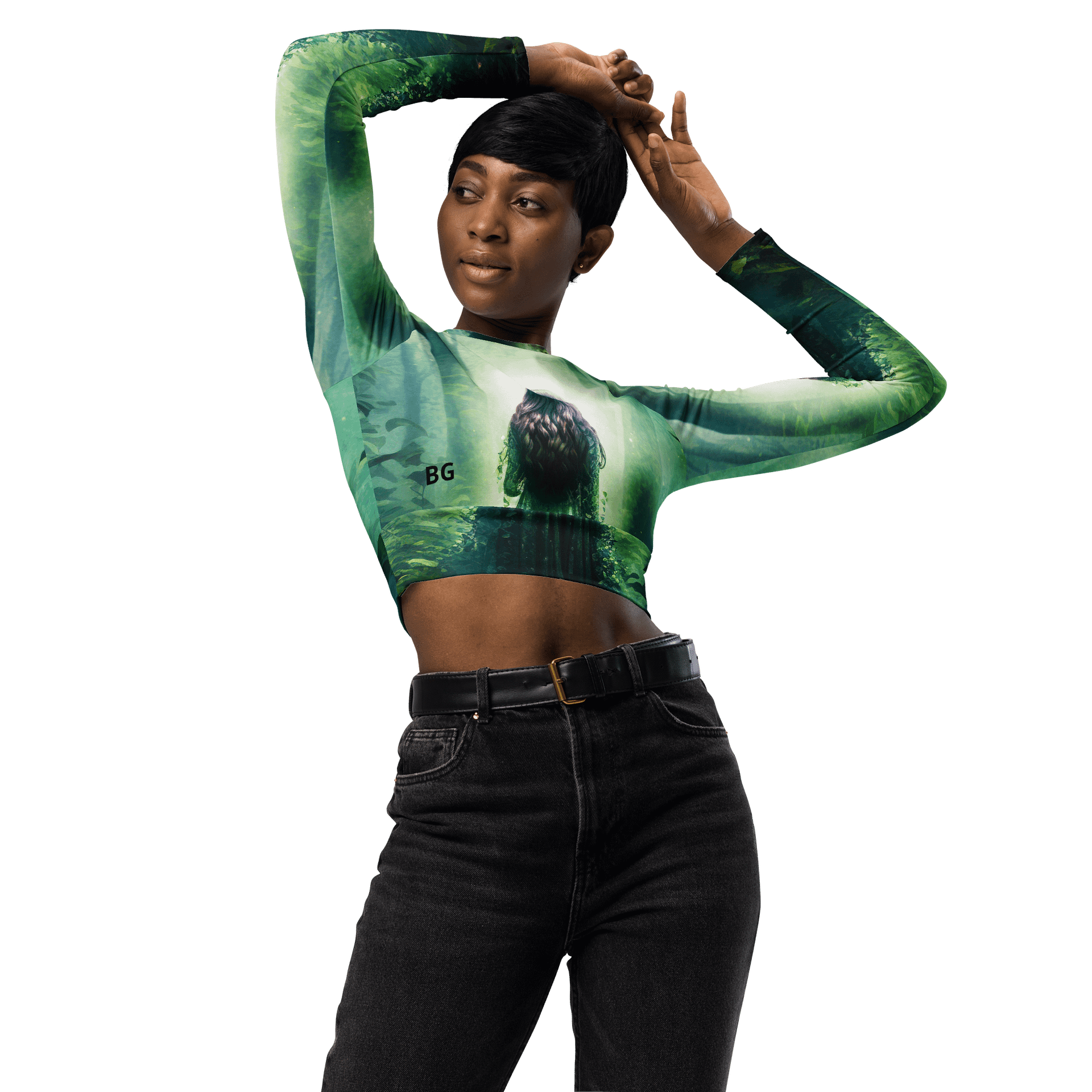 'Elven Stories - Angela Eco All-Over Print Crop Top product image (3)