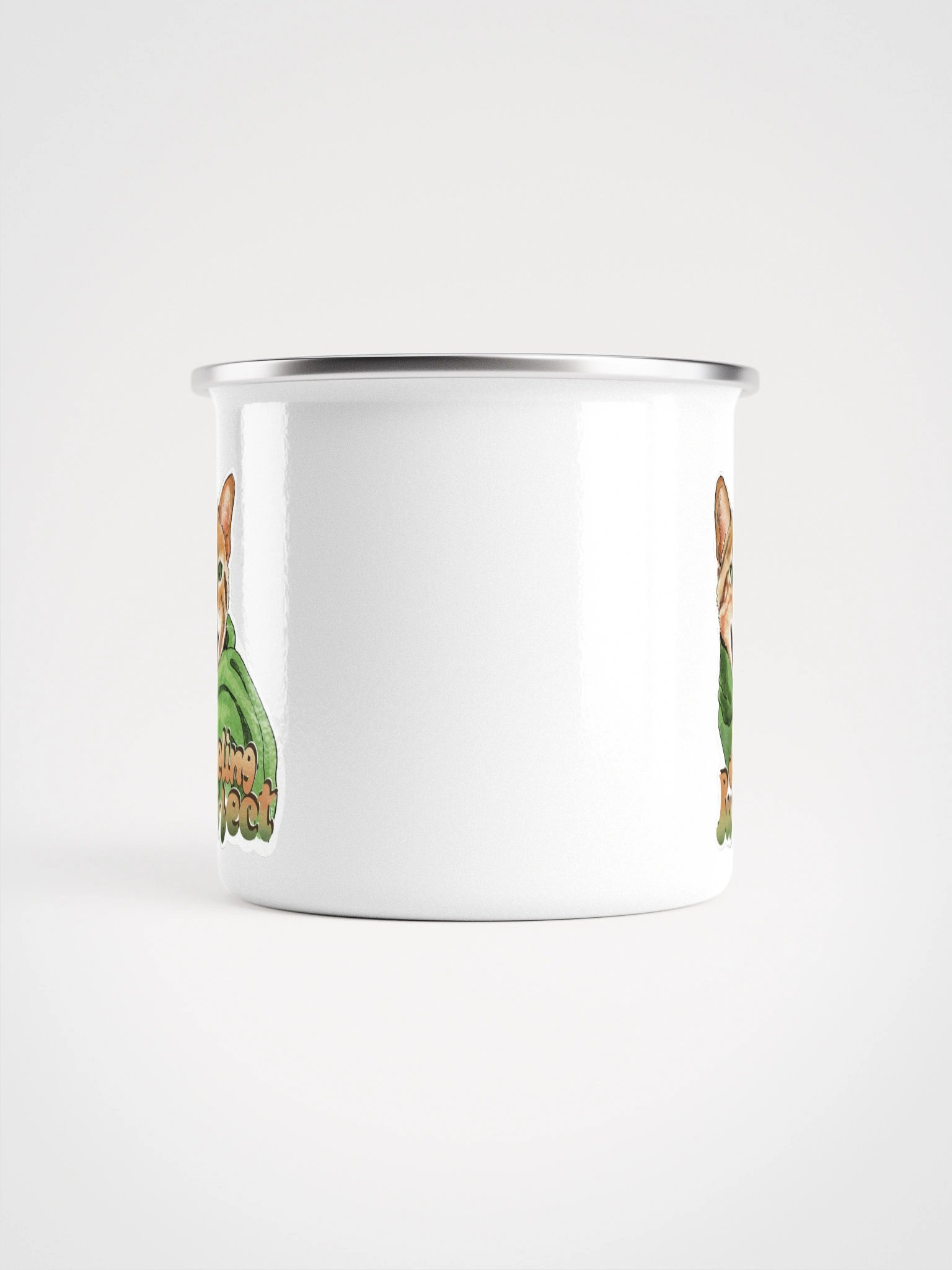 Feeling Purr-fect Cat with a scarf Enamel Mug product image (2)