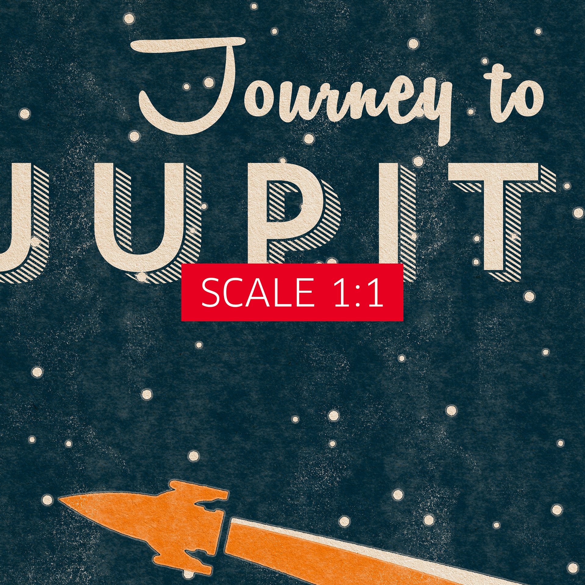 Journey to Jupiter — Vintage space poster, retro space art, propaganda poster, retrofuturism art, retro sci-fi print product image (4)