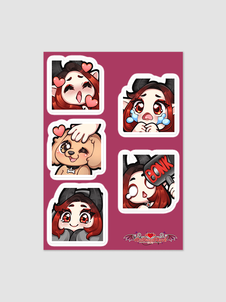 [MzSweetDevil] Kiss Cut Emote Sticker Sheet 2 product image (1)