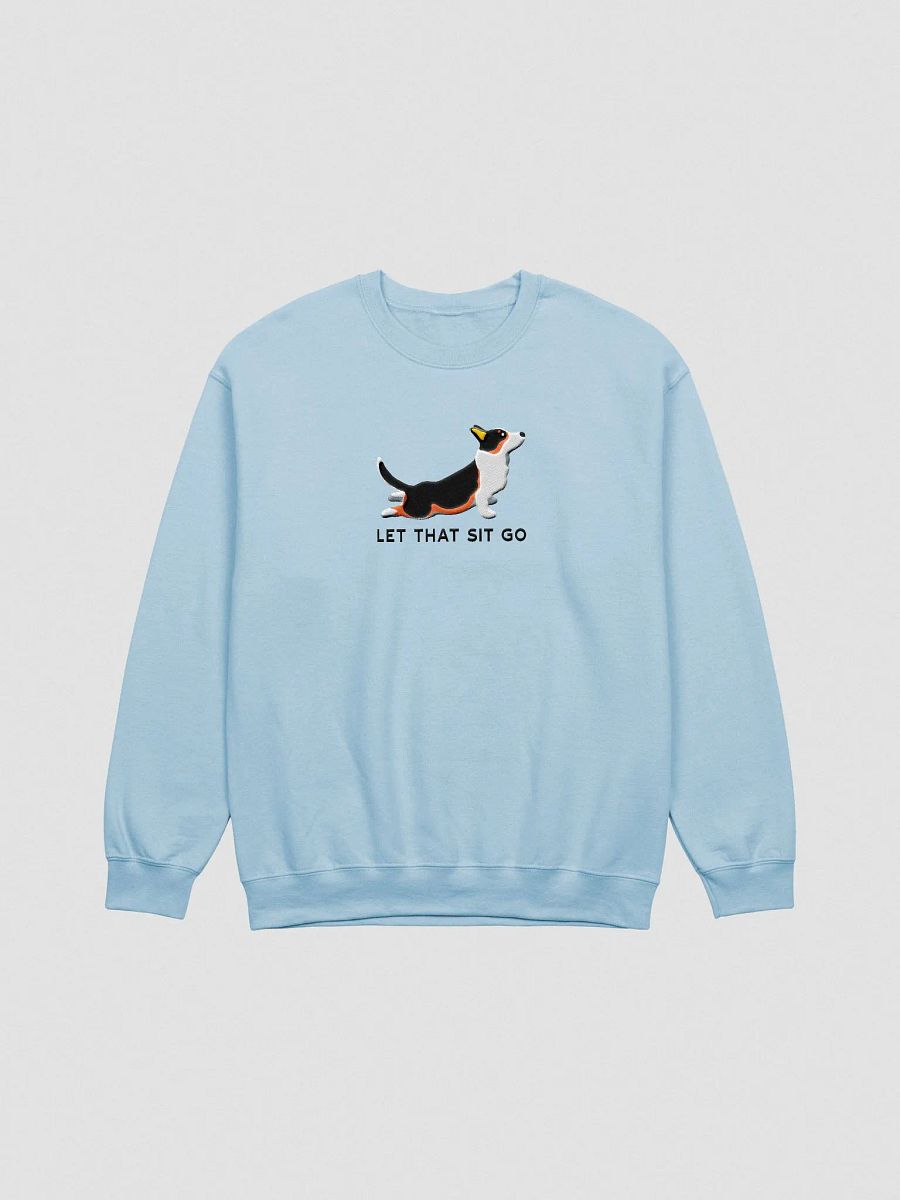 Let That Sit Go Sweatshirt (Embroidered) of a Cardigan Welsh Corgi(Tricolor) product image (4)