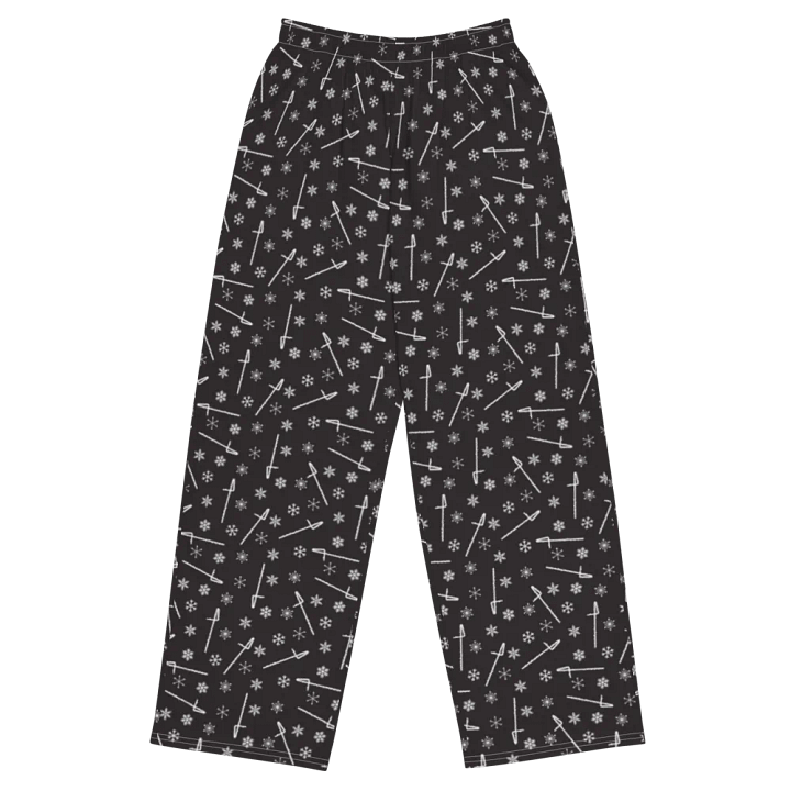 Contrabass Flute - Flutes and Snowflakes Unisex Wide-Leg Pajama Pants product image (1)