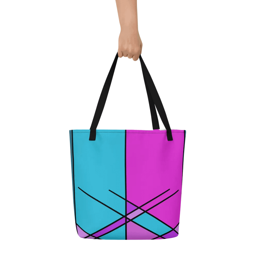 Symmetry In Shades Vibrant Geometric Design Tote Bag product image (6)