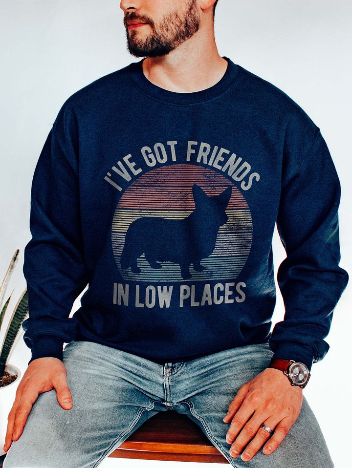 I've Got Friends in Low Places Cardigan Welsh Corgi Sweatshirt | Funny Sweatshirt for Corgi Paw-rents product image (11)
