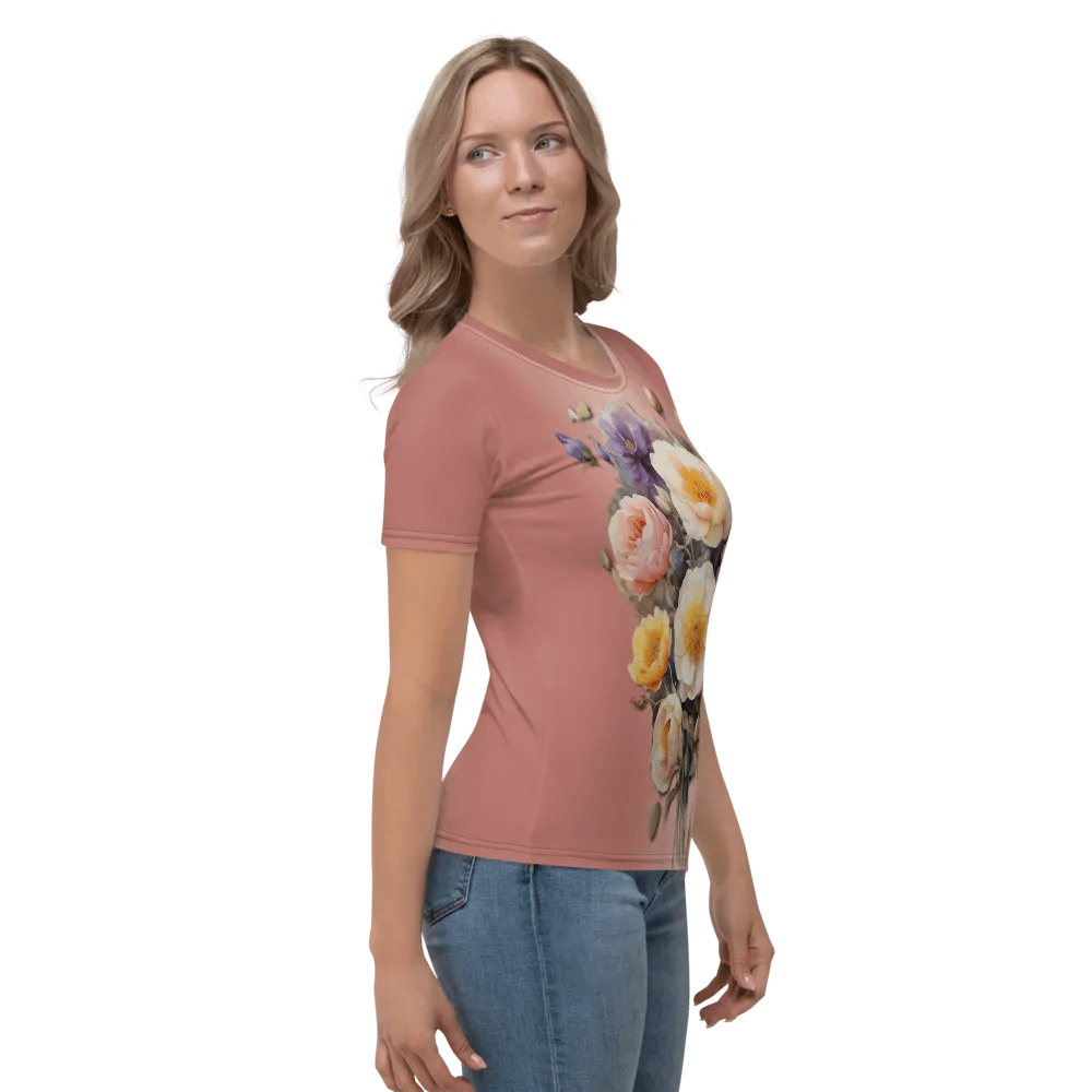 Floral Themed All Over Print T-shirt product image (4)