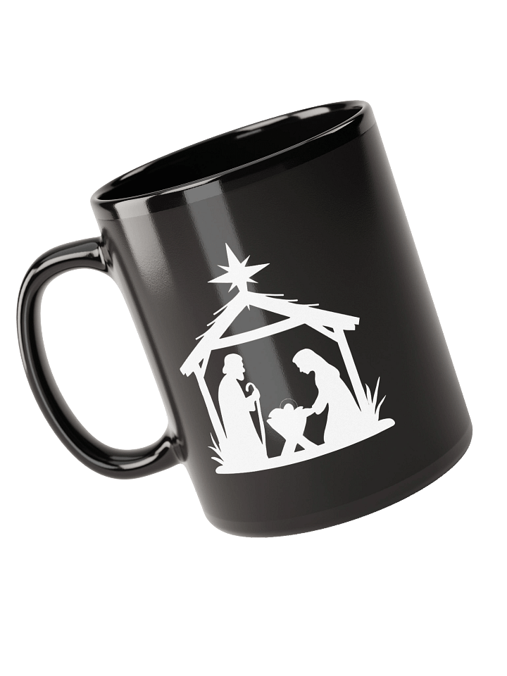 Nativity Scene Christmas Mug – Holy Family Silhouette – Christian Faith Gift product image (2)