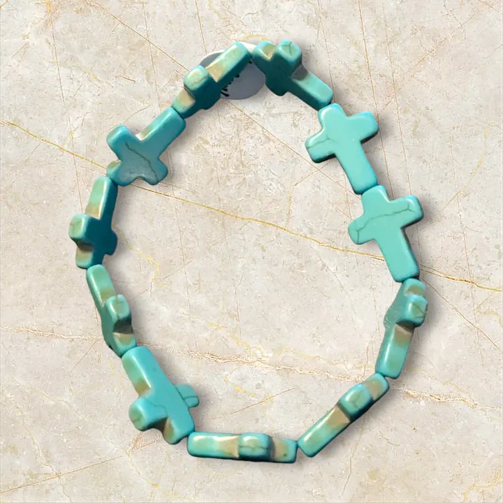 Handmade Turquoise Cross Bracelet product image (1)