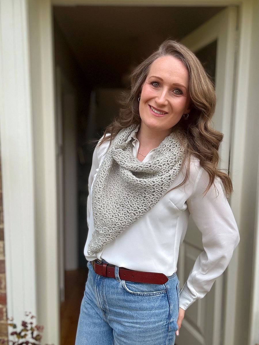 Serenity Shawl Triangle Modern Lace Crochet Pattern PDF product image (4)