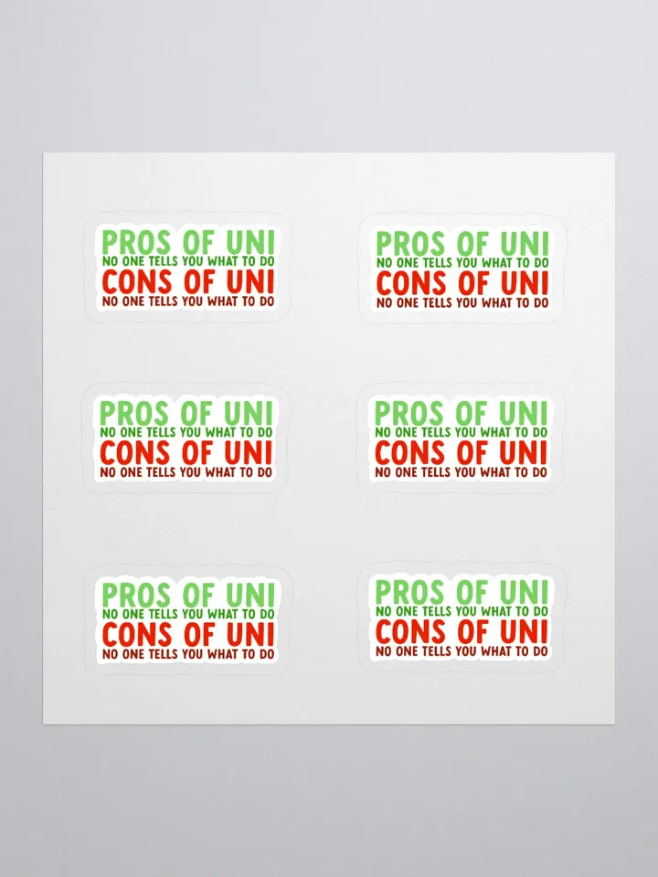 PROS & CONS Sticker (MEDIUM Sheet) product image (1)