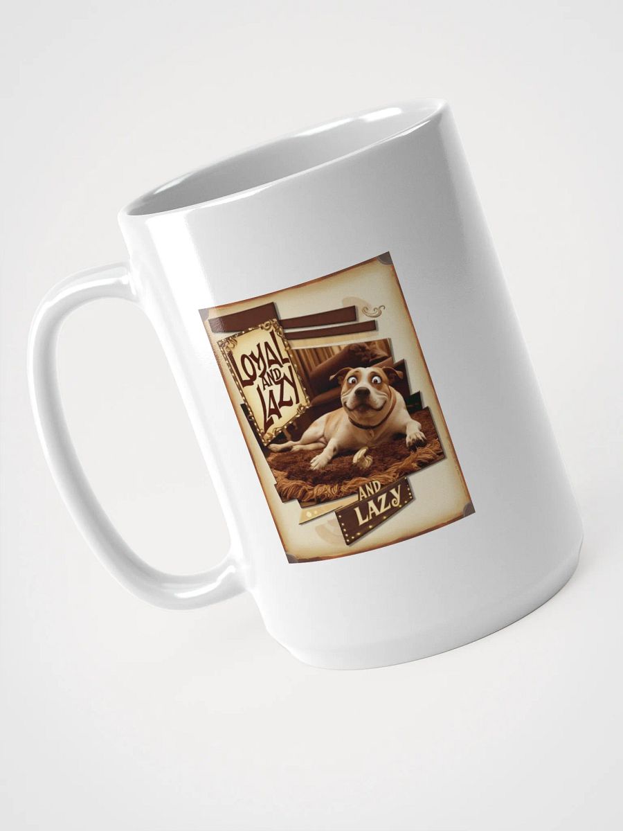 Loyal and Lazy Dog White Glossy Mug product image (4)