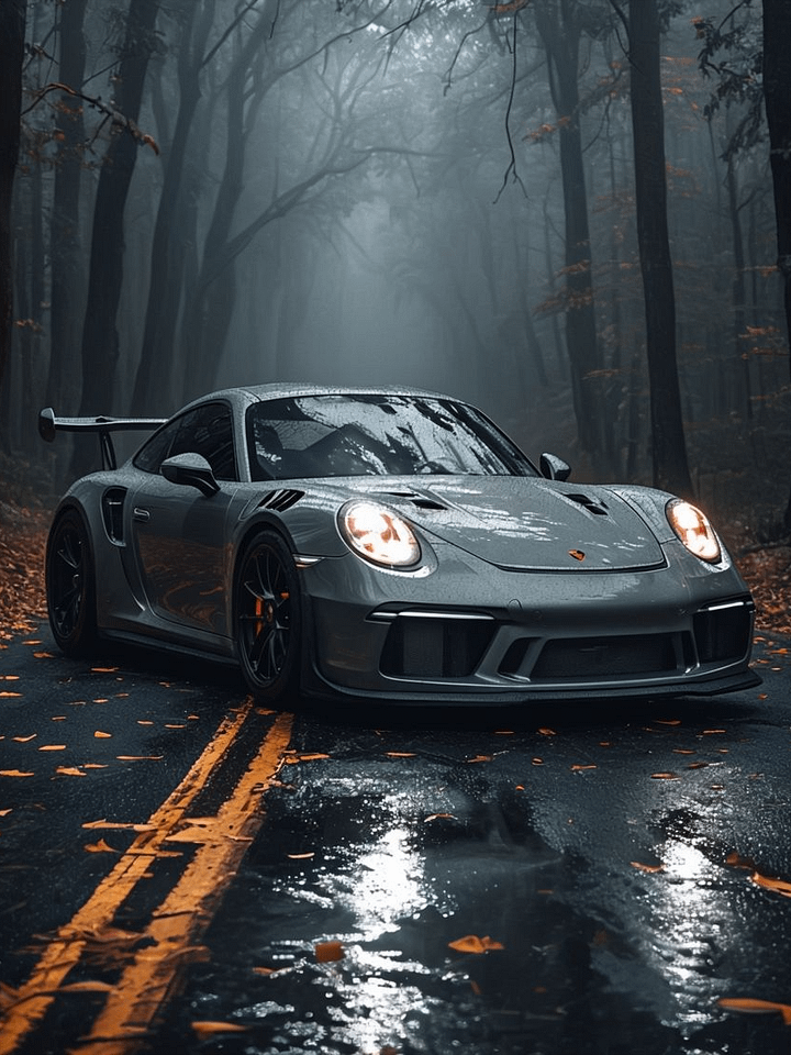 Serene Misty Drive Framed Matte Poster product image (1)