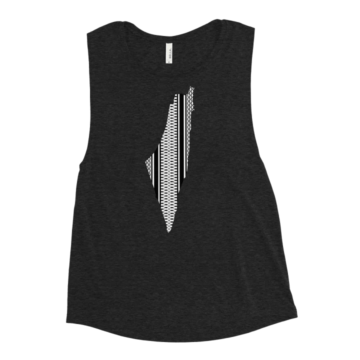 Kuffiyeh Palestine Fitted Flowy Muscle Tank product image (2)
