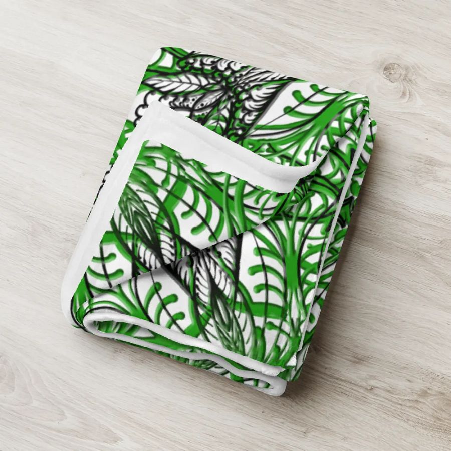 Verdant Kaleidoscope Throw Blanket product image (4)