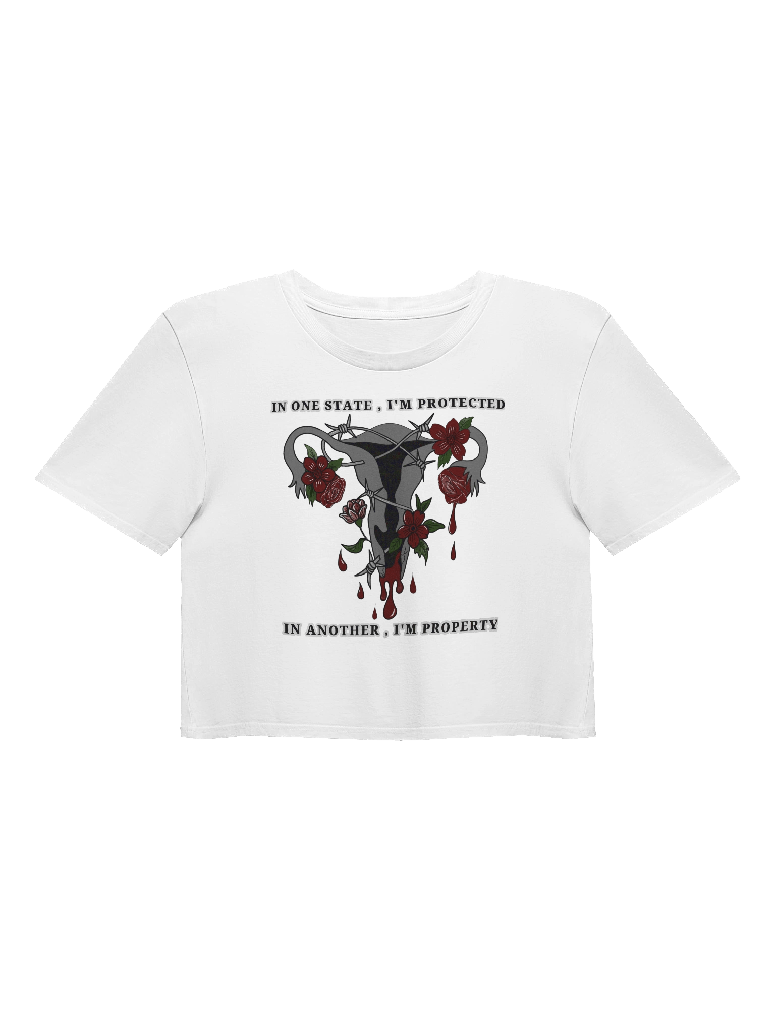 Barbed Wire Uterus — Crop Tee product image (3)