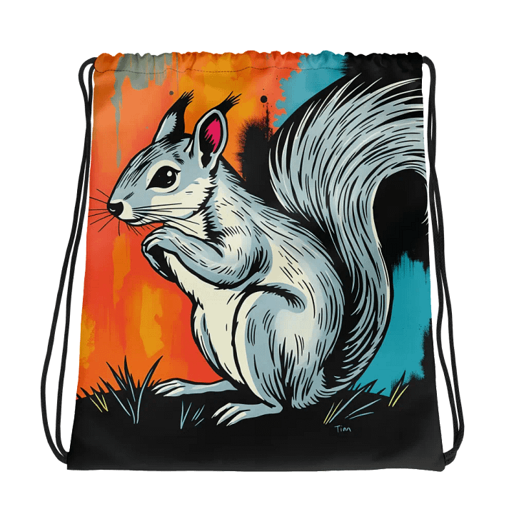 Vibrant Squirrel All-Over Drawstring Bag product image (1)